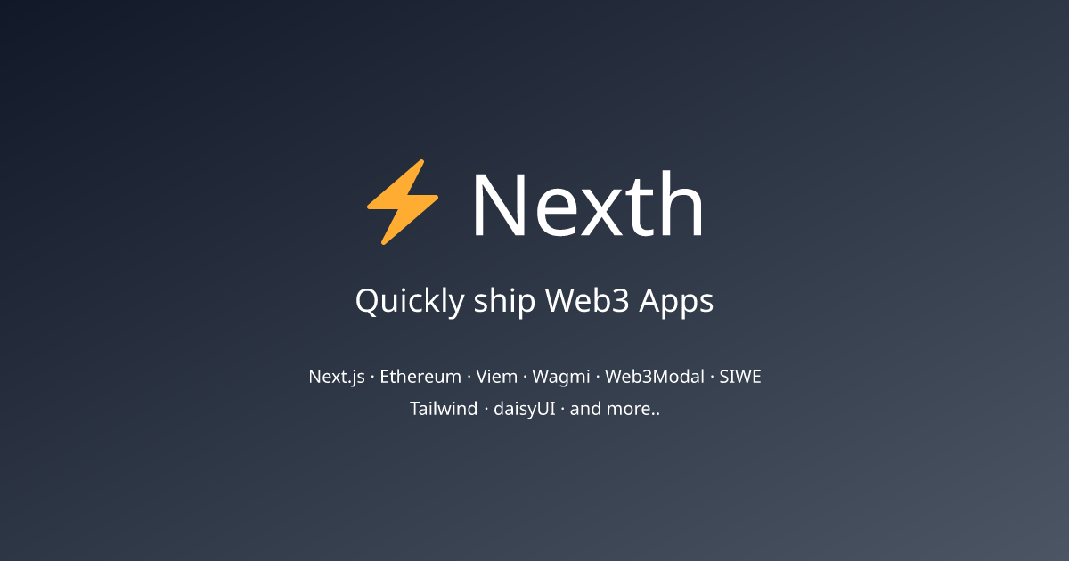 Nexth Readme Image